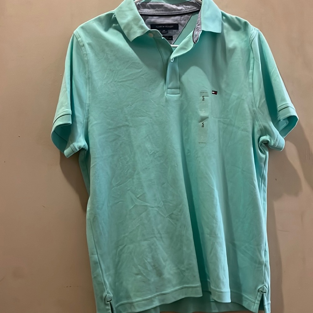 Teal Tommy Hilfiger Collar Top. Never worn.